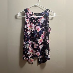 Express “Split-Back” Floral Tank (XS)